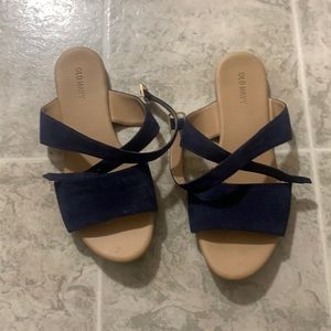 Navy blue flats